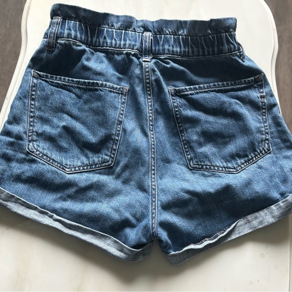 Express Blue Jean Shorts High-Waisted Vintage-Inspired - Picture 3 of 4
